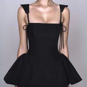 Lace Up Mini Cami Dress | New Formal Sleeveless Ruched Dress